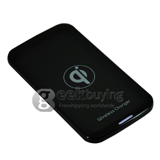 T100 New Wireless Charging Pad Qi-Enabled USB Charger Phone Charger for All Qi Compatible Devices - Black