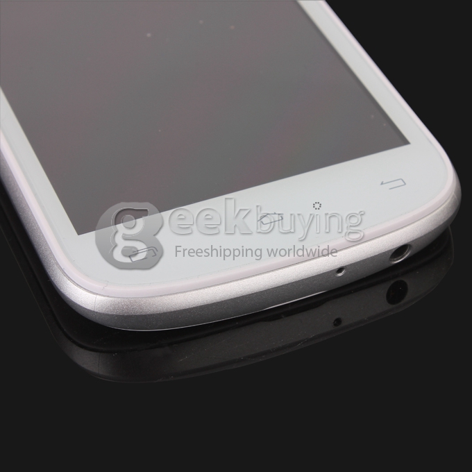 DOOGEE Rainbow DG210 4.5INCH IPS Srceen MT6572 Dual Core WCDMA 3G 5.0MP Camera 4GB GPS w/ Free Leather Case White