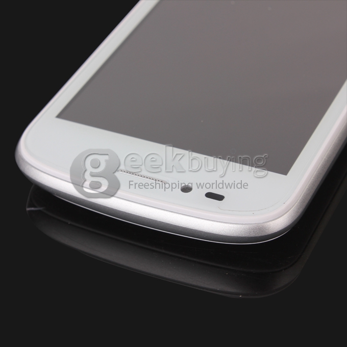 DOOGEE Rainbow DG210 4.5INCH IPS Srceen MT6572 Dual Core WCDMA 3G 5.0MP Camera 4GB GPS w/ Free Leather Case White