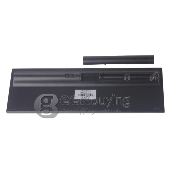 IPazzPort KP-810-25BTT Bluetooth Mini Wireless Keyboard with Touch Number Keys and For Tablet Mini PC TV Box  -Black