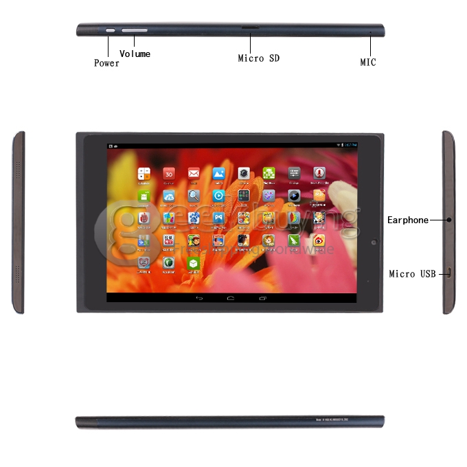 Ramos i8 Intel Atom Z2580 2.0GHz 8 inch Tablet PC Android 4.2 Dual Core IPS Capacitive Touch Screen 1280*800 1GB/16GB
