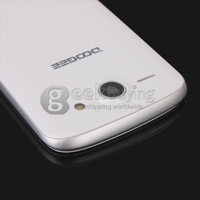 DOOGEE Rainbow DG210 4.5INCH IPS Srceen MT6572 Dual Core WCDMA 3G 5.0MP Camera 4GB GPS w/ Free Leather Case White