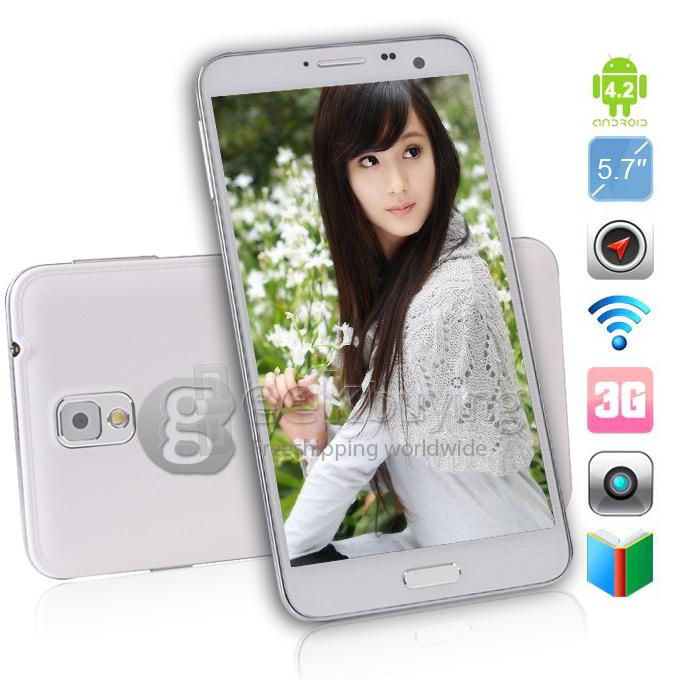 Elephone P8 MTK6592 Octa Core 1.7GHz 5.7 Inch Android 4.4 OS Smartphone 2GB RAM 16GB ROM IPS FHD 13.0MP Camera Air gesture/OTG/3G/GP White