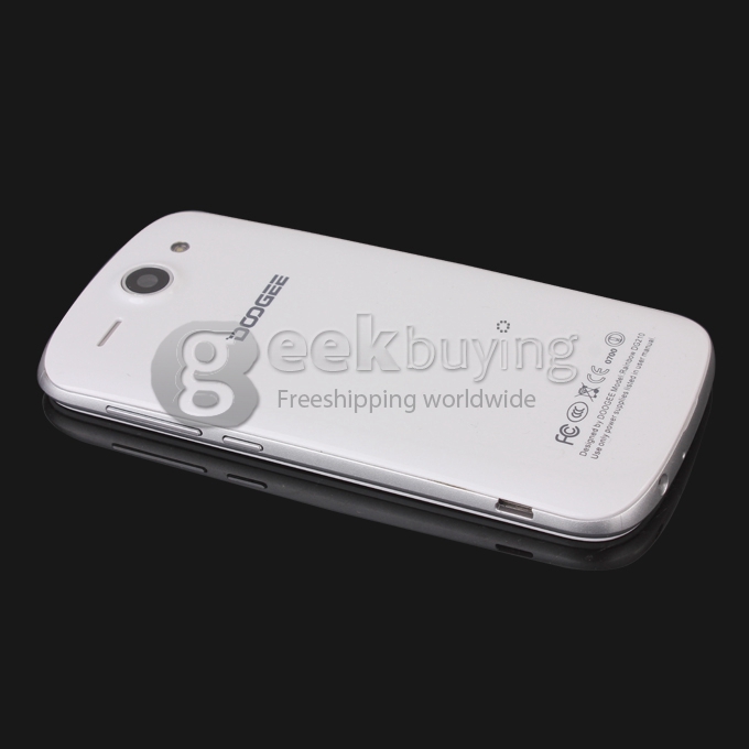 DOOGEE Rainbow DG210 4.5INCH IPS Srceen MT6572 Dual Core WCDMA 3G 5.0MP Camera 4GB GPS w/ Free Leather Case White