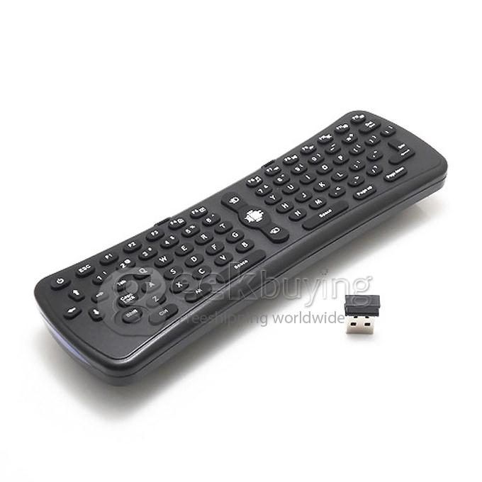 iMove i1 Mini Keyboard 2.4GHz Wireless Gyro Fly/ Air Mouse with Qwerty Keyboard for PC&Android TV Dongles -Black