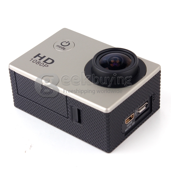 Original SJ4000 12 MP 1080P 30fps H.264 1.5 Inch 170 Degree Wide Angle Lens Waterproof Diving Helmet Camcorder HD Sports DV Action Camera Car DVR Novatek support AV out - Silver