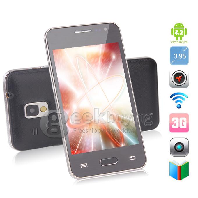 H9006 3.95Inch Multi-Touch Screen Spreadtrum SC6820 1.0GHz Smartphone - Black