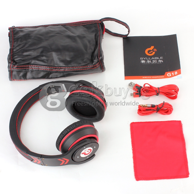 Syllable G18 Bluetooth v4.0 Noise Reduction Headphones with Microphone Black