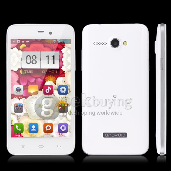 C1000 4.3Inch MTK6572w Dual Core Smartphone Multi-touch Capacitive Screen 512MB+4GB 2.0MP Android 4.2 OS 3G/GPS 