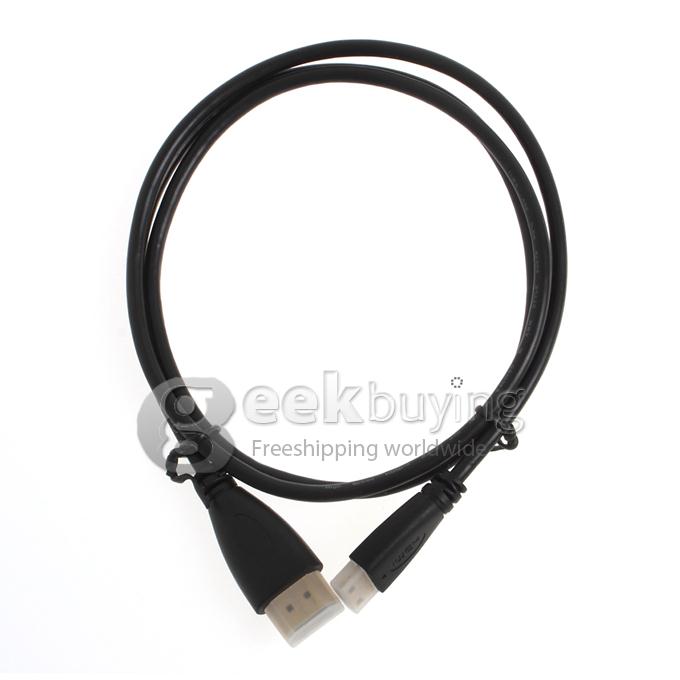 1.5M Mini HDMI to HDMI Cable 1.3 & 1.4 Version with Gold Plated Connector - Black