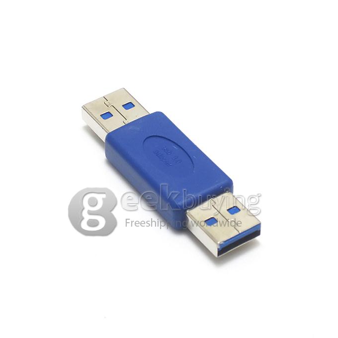 USB 3.0 A Male to A Male Adapter -Blue
