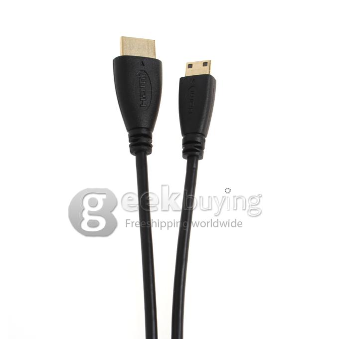1.5M Mini HDMI to HDMI Cable 1.3 & 1.4 Version with Gold Plated Connector - Black