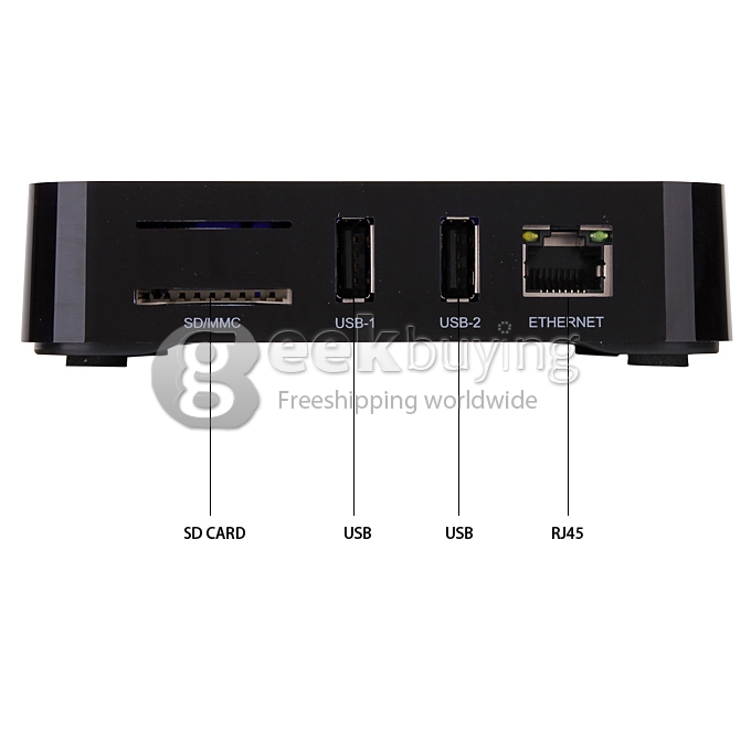 EM6-T2 TV BOX Amlogic AML8726-MX 1G/8G DVB-T2 Android 4.2 OS USB 2.0 - Black