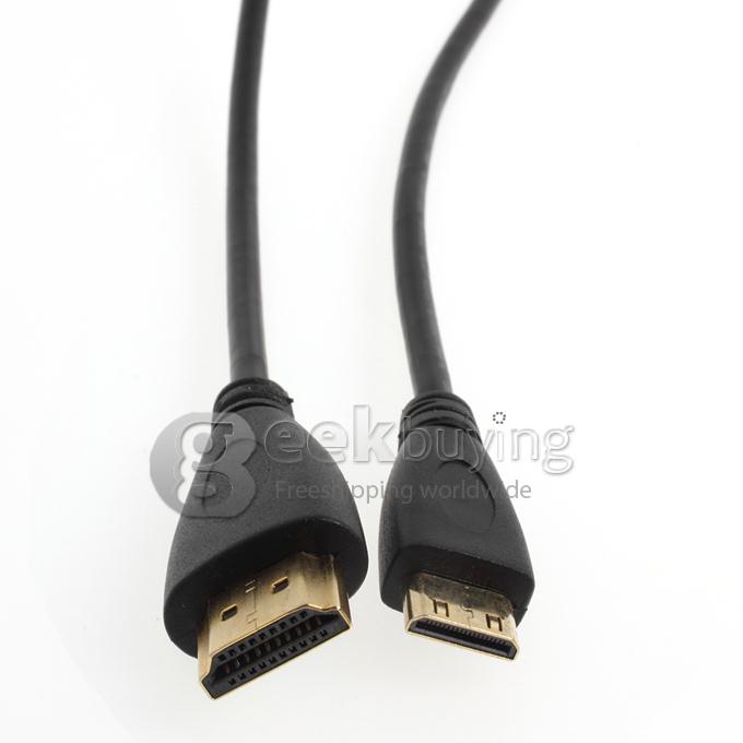 1.5M Mini HDMI to HDMI Cable 1.3 & 1.4 Version with Gold Plated Connector - Black
