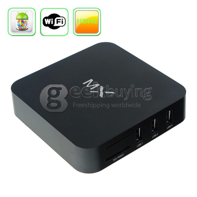 US Plug E-M6 AML8726-MX Dual Core 1.5GHz Android 4.2 Mini PC TV BOX HDMI HDD Player 1G/8G XBMC Preinstalled SPDIF RJ-45 with IR Remote Control