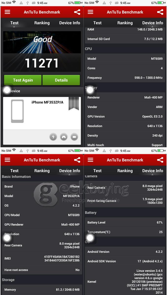 I5S MTK6572W Dual Core 1.3GHz 4.0Inch Android 4.2 Smartphone 512MB RAM 8GB ROM FWVGA Capacitive screen 3G GPS - Black