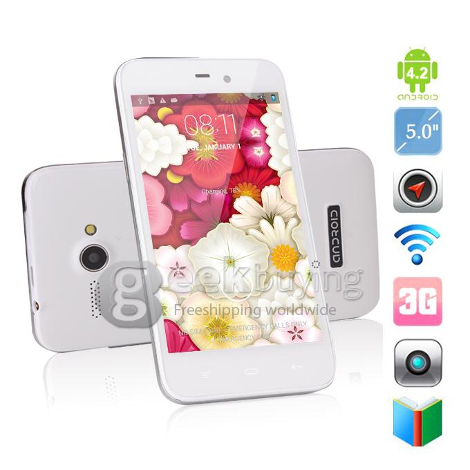 C1000 4.3Inch MTK6572w Dual Core Smartphone Multi-touch Capacitive Screen 512MB+4GB 2.0MP Android 4.2 OS 3G/GPS 