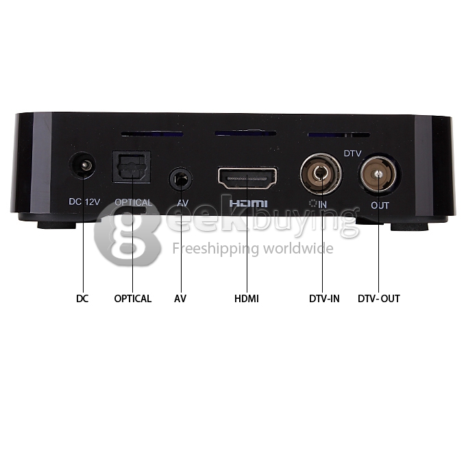 EM6-T2 TV BOX Amlogic AML8726-MX 1G/8G DVB-T2 Android 4.2 OS USB 2.0 - Black