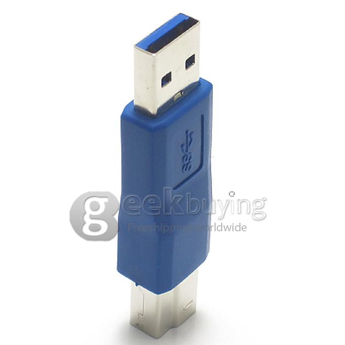 USB 3.0 A Male to B Male Adapter -Blue