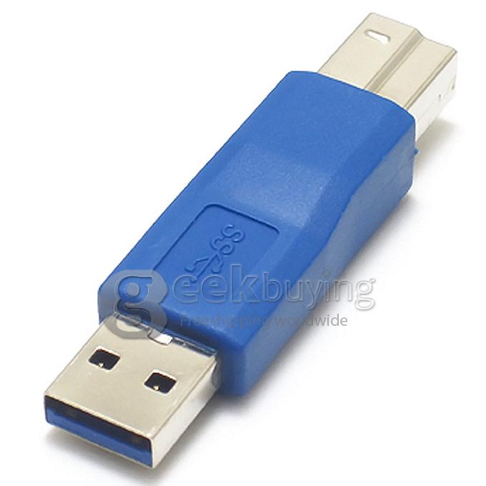USB 3.0 A Male to B Male Adapter -Blue