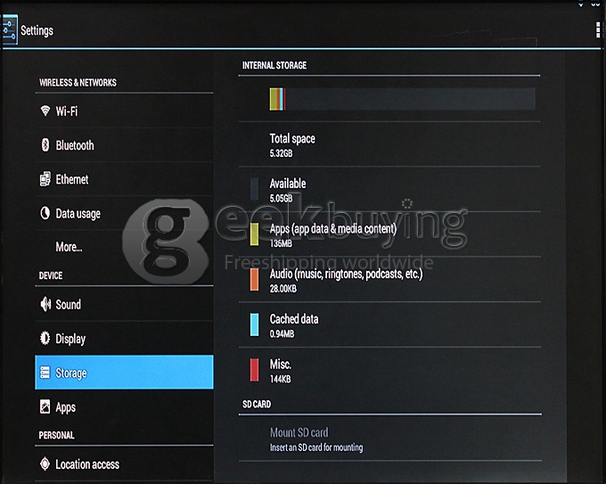 EM6-T2 TV BOX Amlogic AML8726-MX 1G/8G DVB-T2 Android 4.2 OS USB 2.0 - Black
