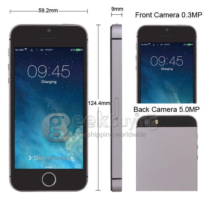 I5S MTK6572W Dual Core 1.3GHz 4.0Inch Android 4.2 Smartphone 512MB RAM 8GB ROM FWVGA Capacitive screen 3G GPS - Black