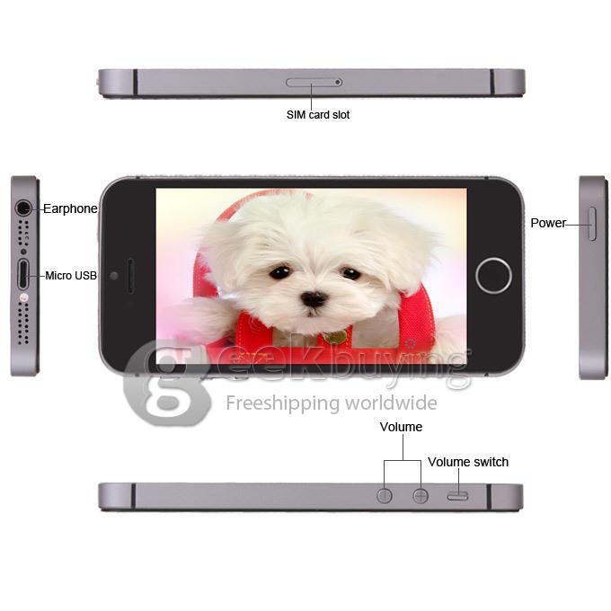 I5S MTK6572W Dual Core 1.3GHz 4.0Inch Android 4.2 Smartphone 512MB RAM 8GB ROM FWVGA Capacitive screen 3G GPS - Black