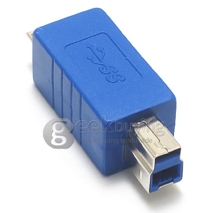 USB 3.0 Micro B Male to B Male  Adapter -Blue
