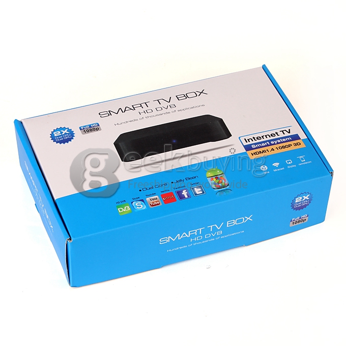 EM6-T2 TV BOX Amlogic AML8726-MX 1G/8G DVB-T2 Android 4.2 OS USB 2.0 - Black