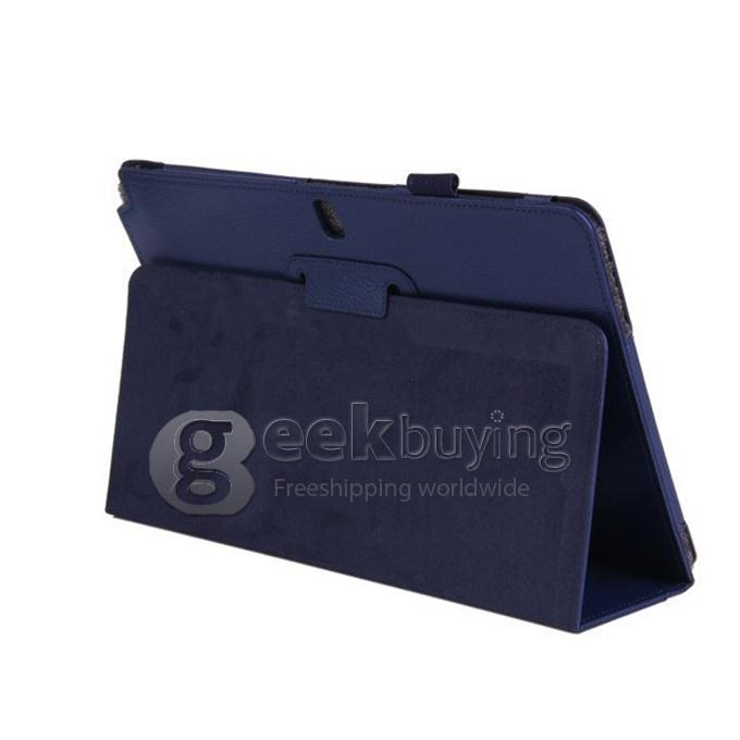 Lichi Pattern Leather Case Cover for Samsung Galaxy Note Pro 12.2 P900 P901 - Blue