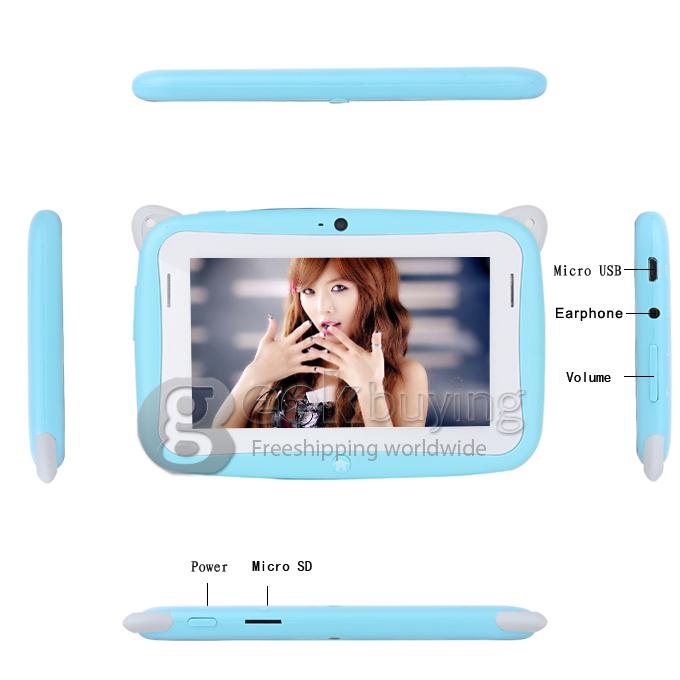 C430 Kids Pad RK2926 1.2GHz 4.3 inch Children's Tablet Android 4.2 Capacitive Touch Screen 480*272 512MB/4GB - Blue