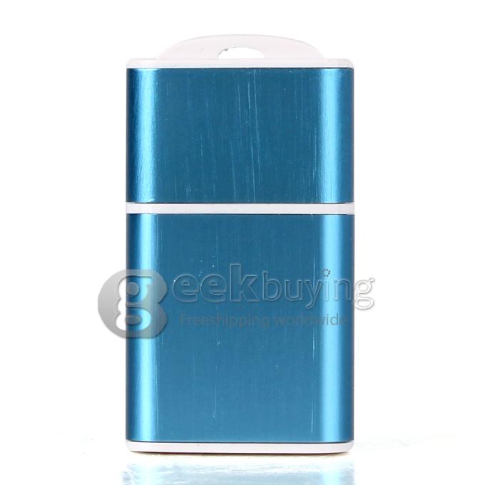 Aluminium Alloy OTG Smart Card Reader Connection Kit to Your Smart Phone/pad Support Micro SD/T-FLASH Series - Blue