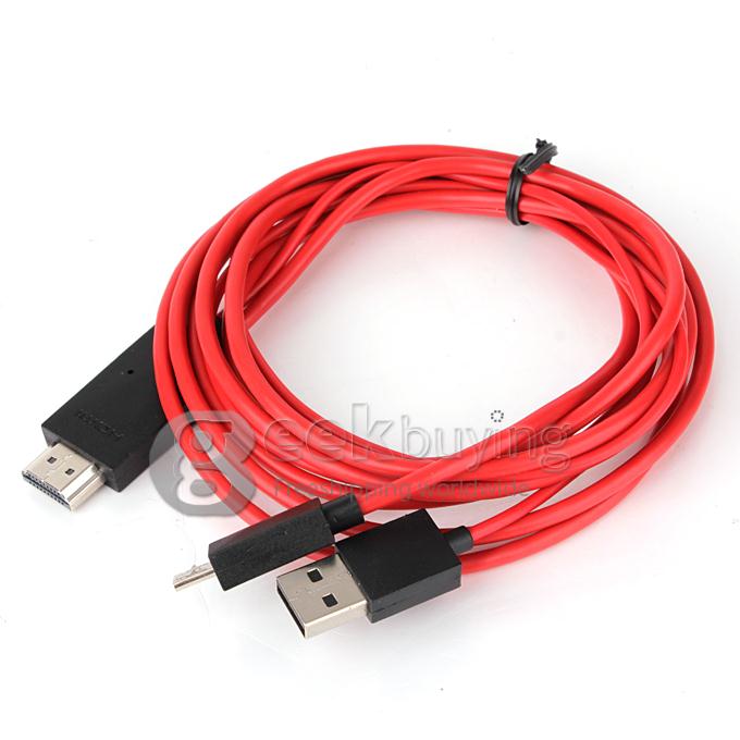 2M Micro USB MHL(11P) Male to HDMI Male Cable for Smartphone