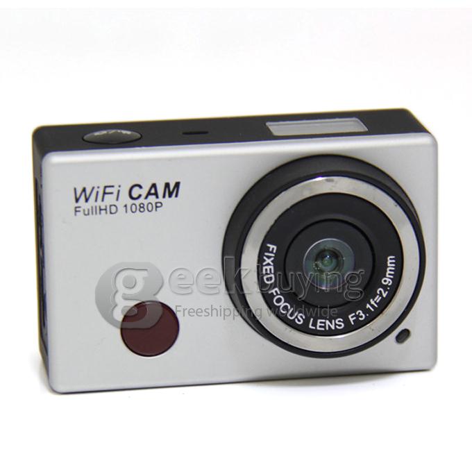 WDV5000 Wi-Fi Full HD 1080P H.264 5.0 MP CMOS 4X Digital Zoom Anti-Shake Outdoor 50M Waterproof Sports Camcorder for iPhone Tablet Smart Phone Black + Silver