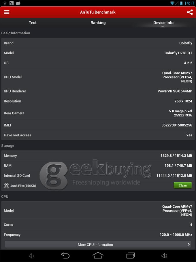 Colorfly U781 Q1 Allwinner A31s 7.85 inch Tablet PC Android 4.2 Quad Core IPS Capacitive Touch Screen 1024*768 1G/16G 