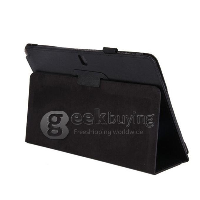 Lichi Pattern Leather Case Cover for Samsung Galaxy Note Pro 12.2 P900 P901 - Black