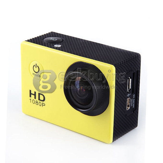 [HK Stock] Original SJ4000 12 MP 1080P 30fps H.264 1.5 Inch 170 Degree Wide Angle Lens Waterproof Diving Helmet Camcorder HD Sports DV Action Camera Car DVR Novatek support AV out - Yellow