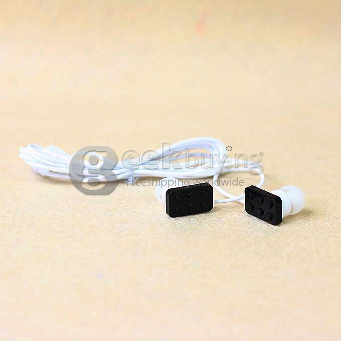 3.5mm Stereo In-ear Earphone Headphone Toy bricks black