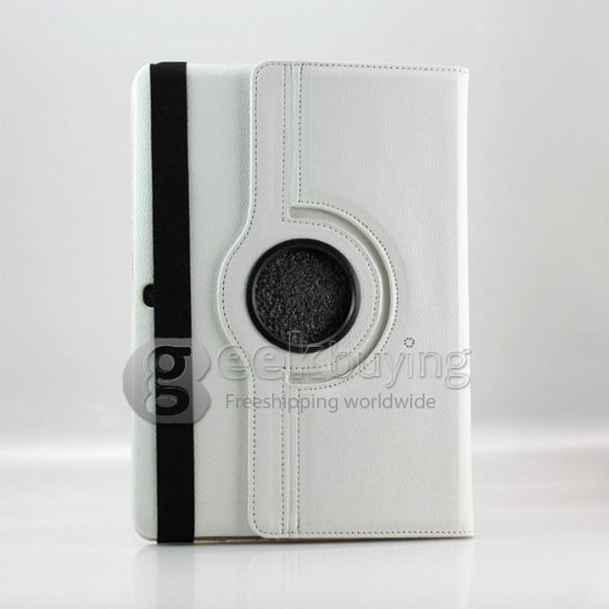 360 Rotating Leather Case Cover Stand for Samsung Galaxy Tab Pro 10.1 T520 - White