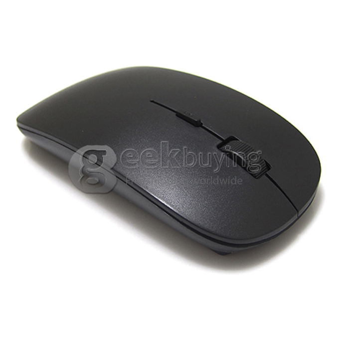 Ultra-Slim USB 2.4GHz Wireless Mouse Suport Mac OS/Windows - Black
