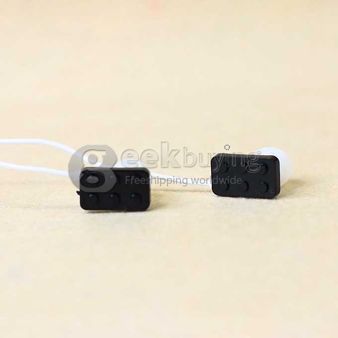 3.5mm Stereo In-ear Earphone Headphone Toy bricks black