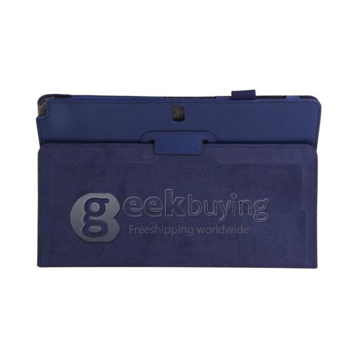 Lichi Pattern Leather Case Cover for Samsung Galaxy Note Pro 12.2 P900 P901 - Blue