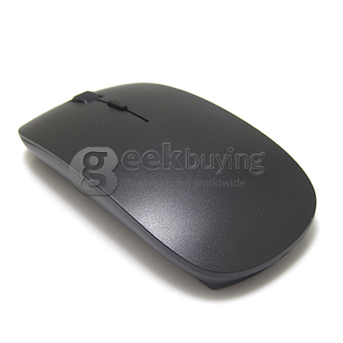 Ultra-Slim USB 2.4GHz Wireless Mouse Suport Mac OS/Windows - Black