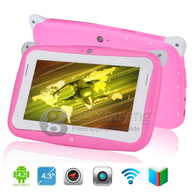 C430 Kids Pad RK2926 4.3 Inch Android 4.2 OS  Children's Tablet PC 512MB RAM 4GB ROM Capacitive Touch Screen 480*272 - Pink