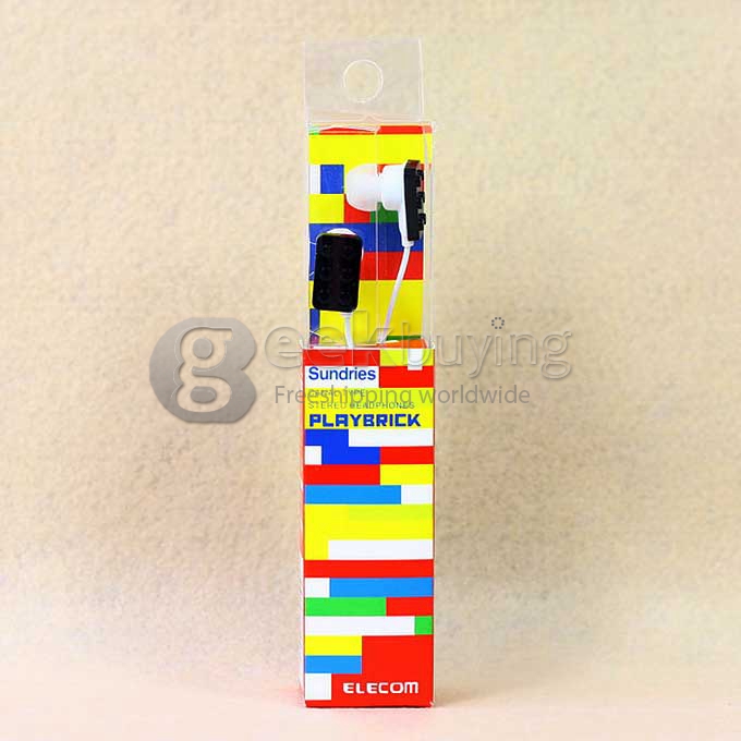 3.5mm Stereo In-ear Earphone Headphone Toy bricks black