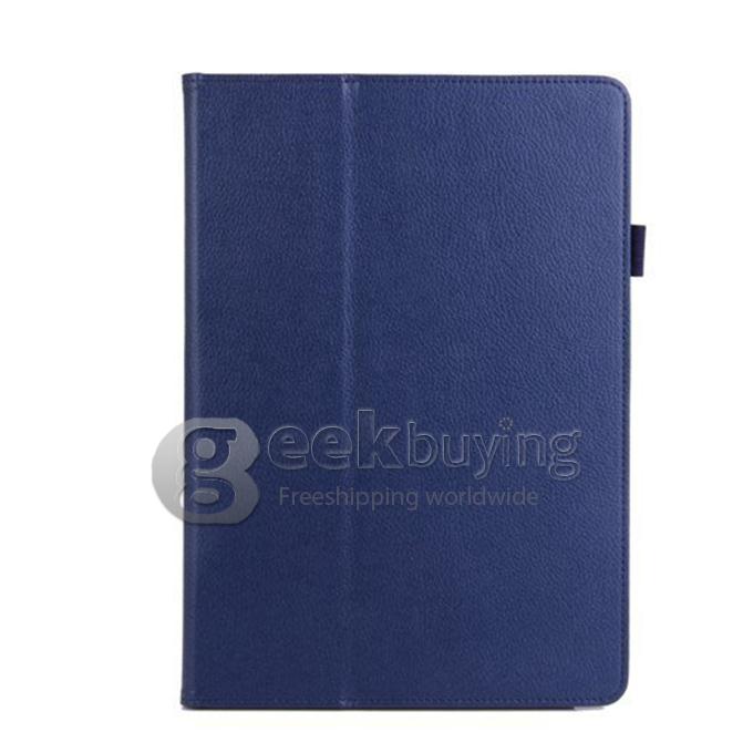 Lichi Pattern Leather Case Cover for Samsung Galaxy Note Pro 12.2 P900 P901 - Blue