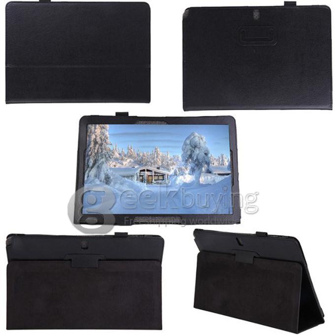 Lichi Pattern Leather Case Cover for Samsung Galaxy Note Pro 12.2 P900 P901 - Black