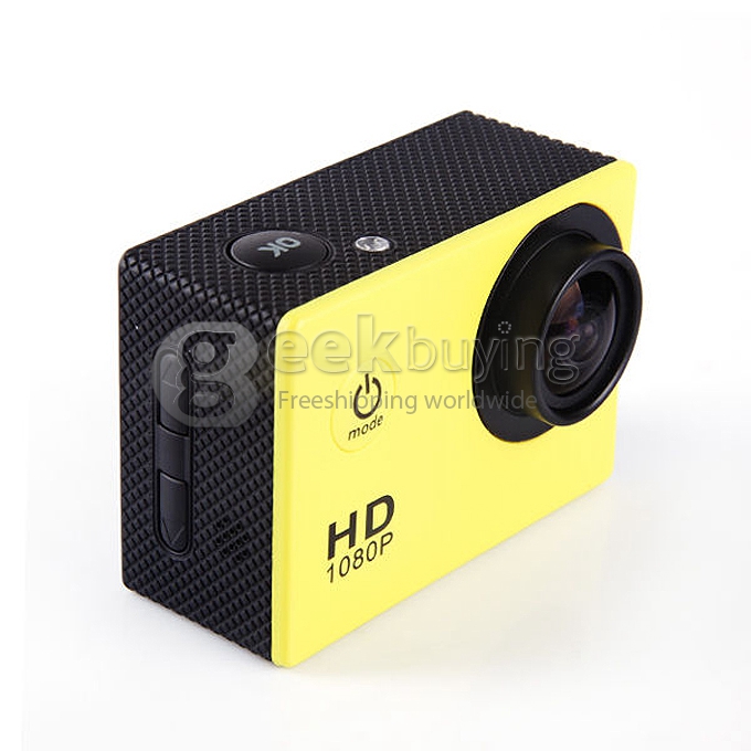 [HK Stock] Original SJ4000 12 MP 1080P 30fps H.264 1.5 Inch 170 Degree Wide Angle Lens Waterproof Diving Helmet Camcorder HD Sports DV Action Camera Car DVR Novatek support AV out - Yellow