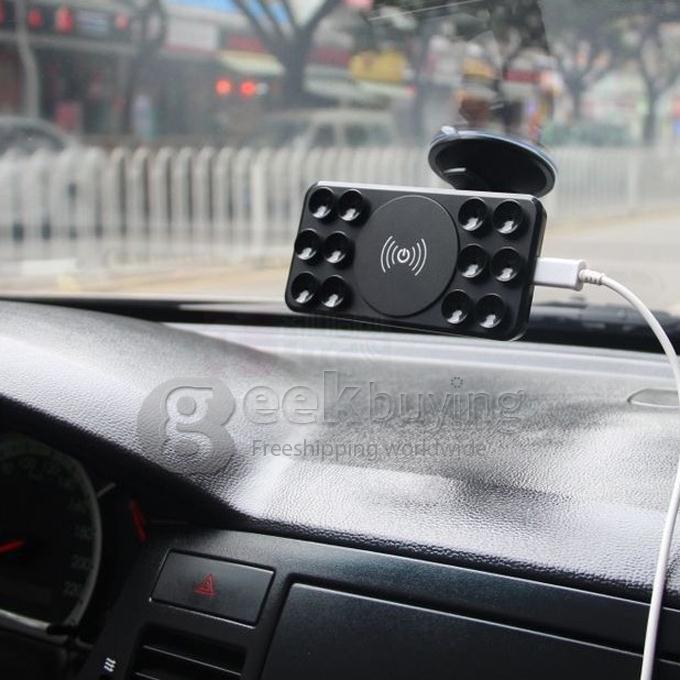 Car Qi Wireless Car Charger Charging Transmitter Suction Cup Mount Holder for Nexus 7/5/4 Nokia Lumia 920 Samsung Note2