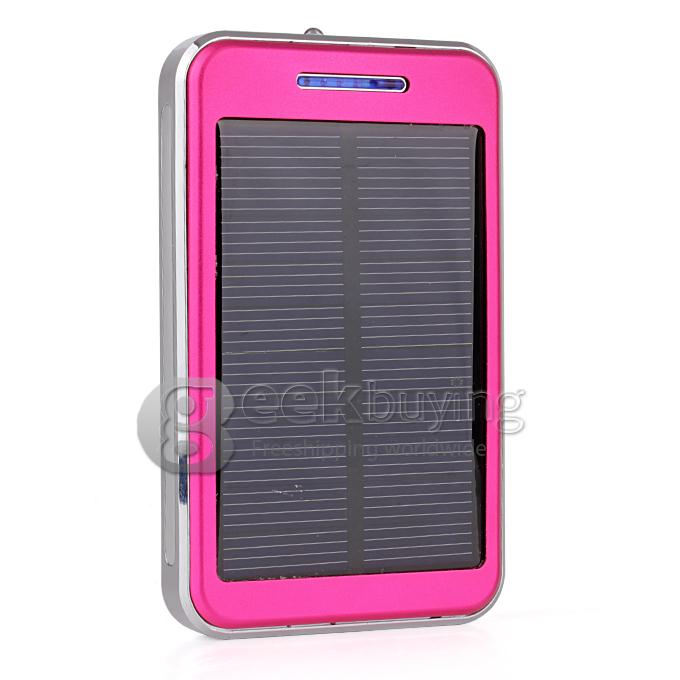 48000mAh Dual USB Portable Solar Panel Power Bank for iPhone6 Plus/iPad/Samsung W/Led - Rose